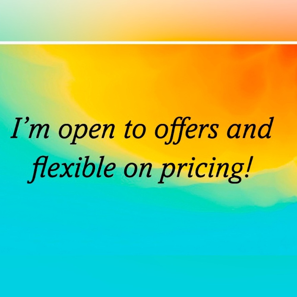 I am open to offers, and flexible on pricing! :)